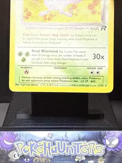 Pokemon Card Dark Vileplume 13/82 Team Rocket Set Holo Rare Swirl Played - Image 3