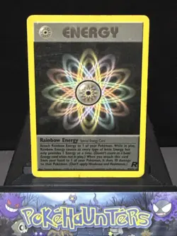 Pokemon Card Rainbow Energy 80/82 Team Rocket WOTC Rare Non Holo Played - Image 1