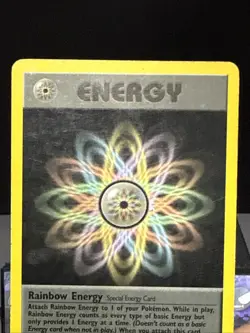 Pokemon Card Rainbow Energy 80/82 Team Rocket WOTC Rare Non Holo Played - Image 2