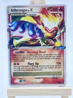 Pokemon TCG Infernape LV.X Holographic Card HP 120 Burning Head Flare Up 150 - Image 1