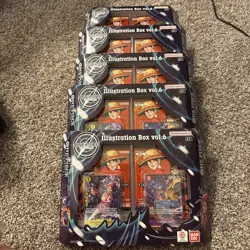 Bandai Trading Card Games One Piece Illustration Box Vol 6 - LOT OF 5 Boxes - Image 1