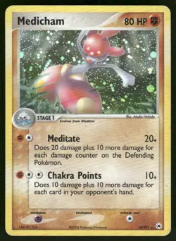 Pokemon Cards Medicham 10/101 Hidden Legends Holo Rare LP - Image 1