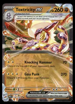 Pokemon Cards Toxtricity ex 100/182 Paradox Rift Double Rare NM - Image 1