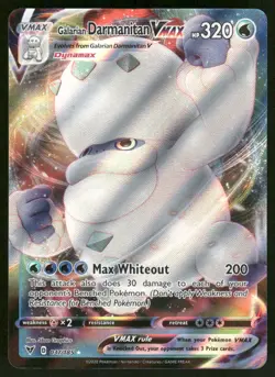 Pokemon Cards Galarian Darmanitan VMAX 037/185 Vivid Voltage Holo Rare VMAX NM - Image 1