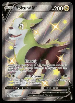 Pokemon Cards Boltund V SWSH085 SWSH Black Star Promo NM - Image 1