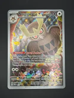 Noctowl SVP141 Scarlet & Violet Black Star Promo Full Art Holo Pokemon Card NM - Image 1