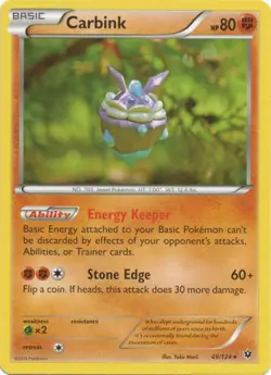 2x (XY10-049) Carbink Rare Pokemon XY Fates Collide Card # 49 - Image 1