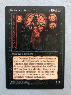 Mtg Carte Magic Fbb Sorceress Queen French Foreign Black Bordered NM - Image 1