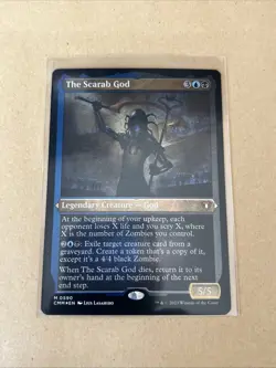 MTG The Scarab God CMM 0590 M NM FOIL Etched - Image 1