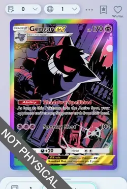 Pokemon TCG POCKET - Gengar Rainbow Rare 2⭐, Genetic Apex, English - Image 1