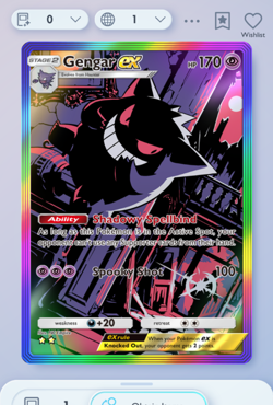 Pokemon TCG POCKET - Gengar Rainbow Rare 2⭐, Genetic Apex, English - Image 3
