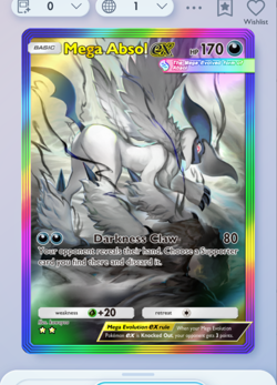 Pokemon TCG POCKET - Mega Absol Rainbow Rare 2⭐, Mega-Rising, English - Image 3