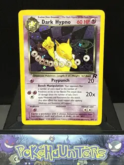 Pokemon Card Dark Hypno 9/82 Holo Rare Team Rocket Set Swirl WOTC Played - Image 1