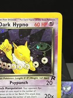 Pokemon Card Dark Hypno 9/82 Holo Rare Team Rocket Set Swirl WOTC Played - Image 3