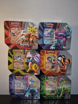 Pokemon TCG Paradox Destinies / Paradox Clash Tins - Set of 6 *NEW - SEALED* - Image 1