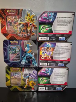 Pokemon TCG Paradox Destinies / Paradox Clash Tins - Set of 6 *NEW - SEALED* - Image 3