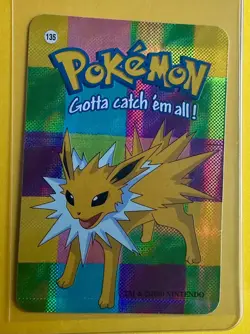 JOLTEON Pokemon Pocket Monsters Japanese Vending Prism Sticker LP Holo Foil - Image 1