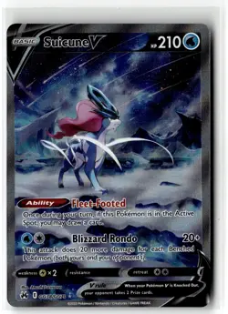 Suicune V GG38/GG70 Crown Zenith: Galarian Gallery Holo Pokemon Minty! - Image 1