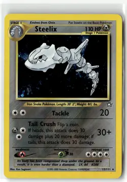 Steelix ⭐ 15/111 Holo Rare Neo Genesis 2000 Pokemon Unlimited NM/LP - Image 1