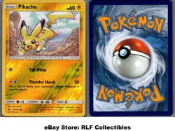 2017 Pokemon, S&M Burning Shadows, #40/147 Pikachu, Reverse Holo Common - Image 1