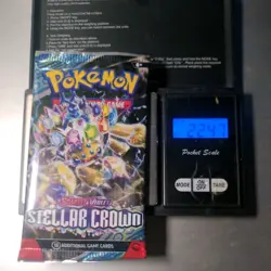 Heavy 22.47g Pokemon Tcg stellar crown Booster Pack Factory Sealed New - Image 1