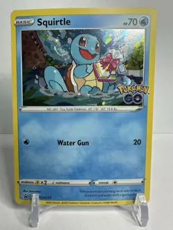 Cosmic Holo Promo with SWIRL 🌀 Squirtle SWSH233 - Pokemon Go - NM - Image 1