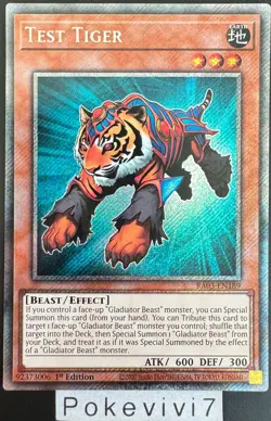 Carte YU-GI-OH! TEST TIGER RA03-EN189 PSR NEUF - Image 1