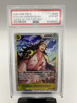 OP07-107 One Piece CCG TCG KOUZUKI Momonosuke SR Wings of the Captain PSA 10 - Image 4