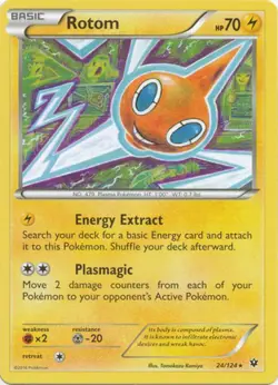 2x (XY10-024) Rotom Rare Pokemon XY Fates Collide Card # 24 - Image 1
