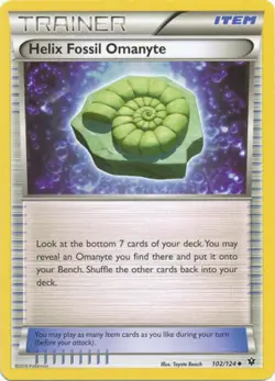 2x (XY10-102) Helix Fossil Omanyte (U) Pokemon XY Fates Collide Card # 102 - Image 1