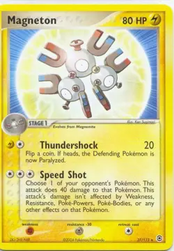 (pok-FRLG-027) Magneton (R) Pokemon EX FireRed LeafGreen Card # 27 - Image 1