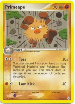 (pok-FRLG-028) Primeape (R) Pokemon EX FireRed LeafGreen Card # 28 - Image 1