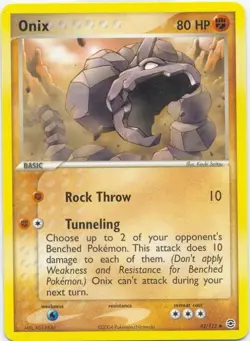 (pok-FRLG-042) Onix (U) Pokemon EX FireRed LeafGreen Card # 42 - Image 1