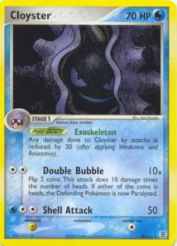 (pok-FRLG-020) Cloyster (R) Pokemon EX FireRed LeafGreen Card # 20 - Image 1