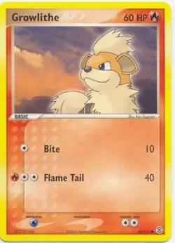 2x (pok-FRLG-064) Growlithe (C) Pokemon EX FireRed LeafGreen Card # 64 - Image 1