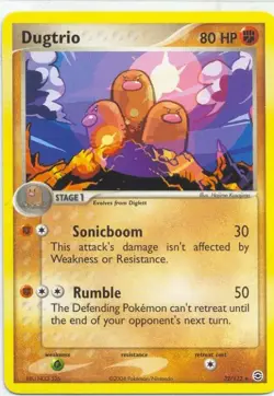 (pok-FRLG-022) Dugtrio (R) Pokemon EX FireRed LeafGreen Card # 22 - Image 1