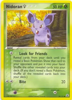 2x (pok-FRLG-070) Nidoran (Female) (C) Pokemon EX FireRed LeafGreen Card # 70 - Image 1