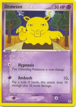 (pok-FRLG-032) Drowzee (U) Pokemon EX FireRed LeafGreen Card # 32 - Image 1