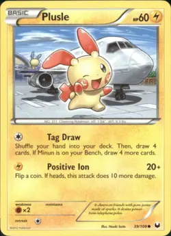 2x (BW5-39) Plusle (C) Pokemon B&W Dark Explorers Card # 39 - Image 1