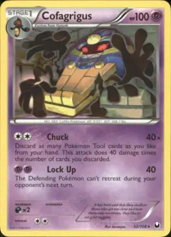 2x (BW5-52) Cofagrigus Rare Pokemon B&W Dark Explorers Card # 52 - Image 1