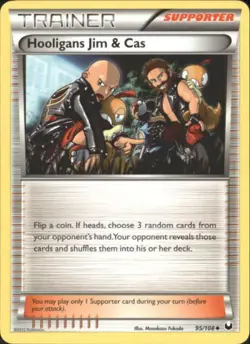 2x (BW5-95) Hooligans Jim Cas (U) Pokemon B&W Dark Explorers Card # 95 - Image 1