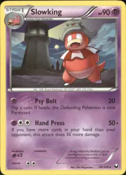 2x (BW5-49) Slowking Rare Pokemon B&W Dark Explorers Card # 49 - Image 1