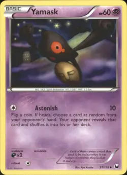 2x (BW5-51) Yamask (U) Pokemon B&W Dark Explorers Card # 51 - Image 1