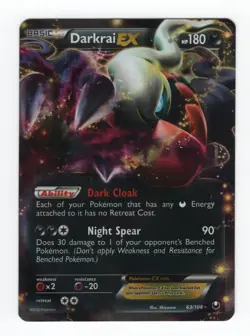 (303384) DARKRAI EX 63/108 B&W DARK EXPLORERS Ultra Rare Holo Pokemon Card - Image 2
