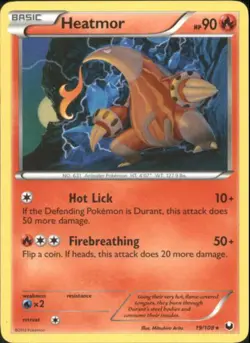 2x (BW5-19) Heatmor Rare Pokemon B&W Dark Explorers Card # 19 - Image 1
