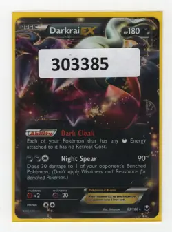 (303385) DARKRAI EX 63/108 B&W DARK EXPLORERS Ultra Rare Holo Pokemon Card - Image 1