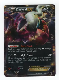 (303385) DARKRAI EX 63/108 B&W DARK EXPLORERS Ultra Rare Holo Pokemon Card - Image 2