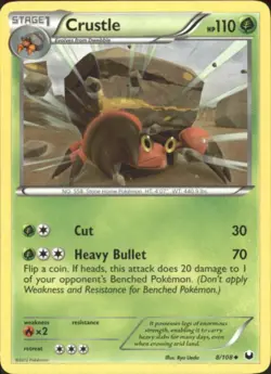 2x (BW5-8) Crustle (U) Pokemon B&W Dark Explorers Card # 8 - Image 1