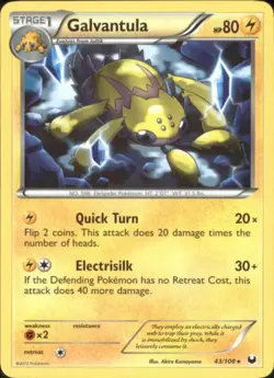 2x (BW5-43) Galvantula Rare Pokemon B&W Dark Explorers Card # 43 - Image 1