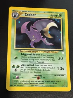 Pokemon Neo Revelation Crobat 4/64 Holo Rare Vintage 2000 Card - Image 1